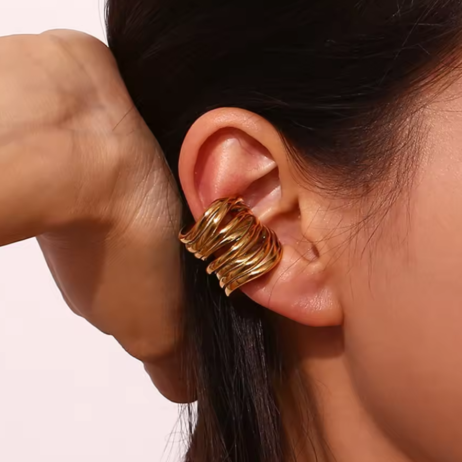 Aretes chapados en Oro 18k