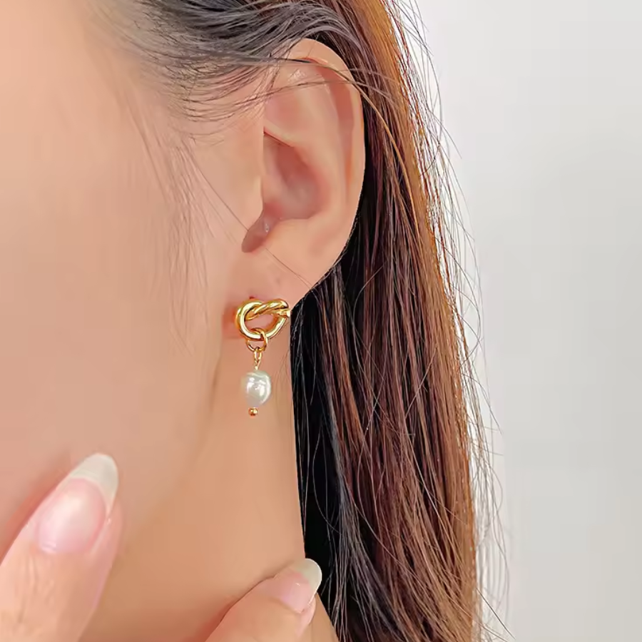 Aretes chapados en Oro 18k